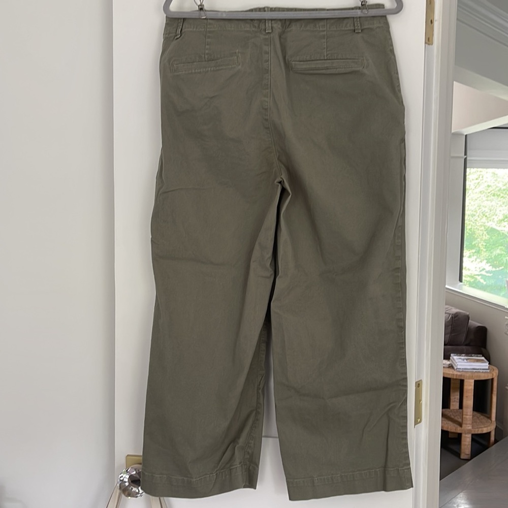 Wide Leg Utility Pants in Olive Green - Picture 3 of 3